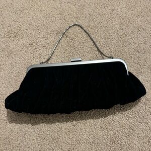 Elegant Black Velvet Clutch